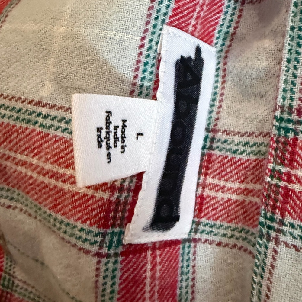 Flannel Short Sleeve Shirt And Short Sleep Set - Picture 5 of 7